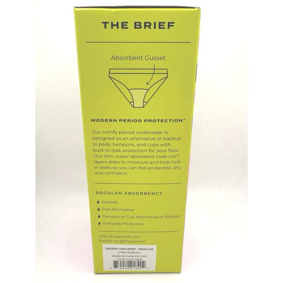NEW Unders Teen Period Underwear by Proof Size L 2pk - Picture 4 of 5